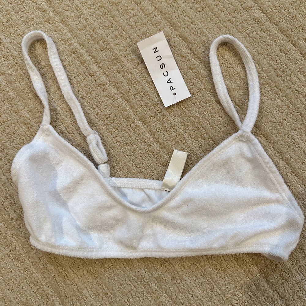 NWT pacsun bikini top in white size small